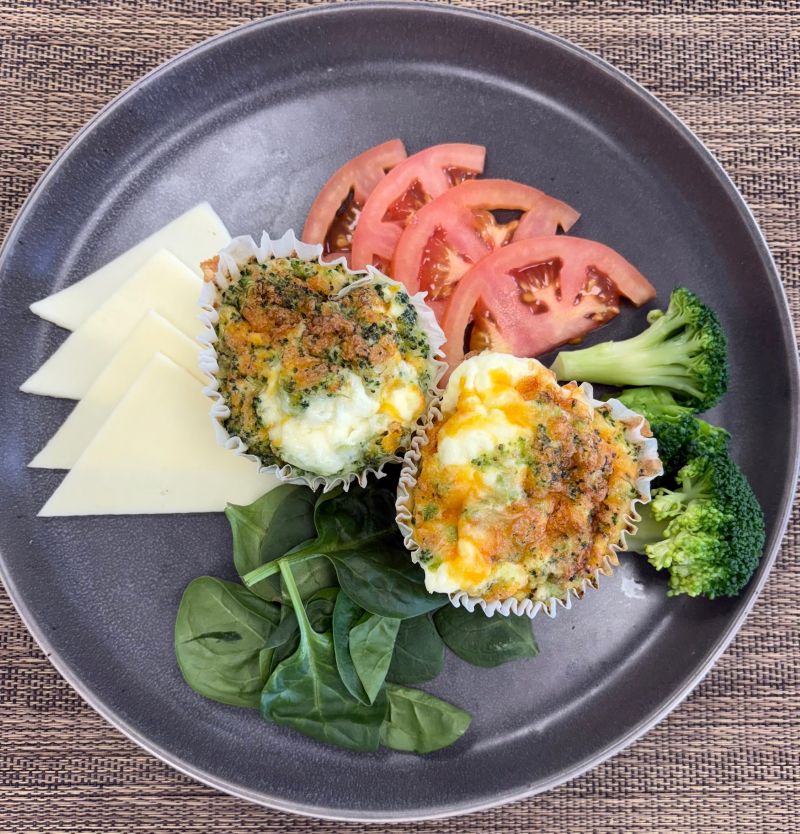 Broccoli Cheddar Egg White Bites