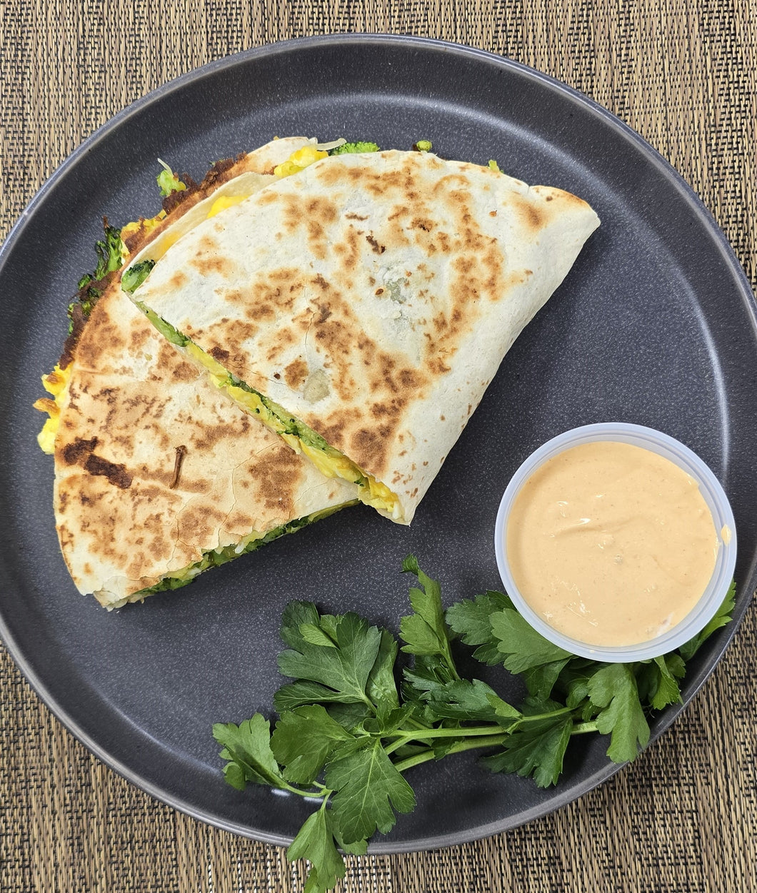 Broccoli Cheddar Quesadilla