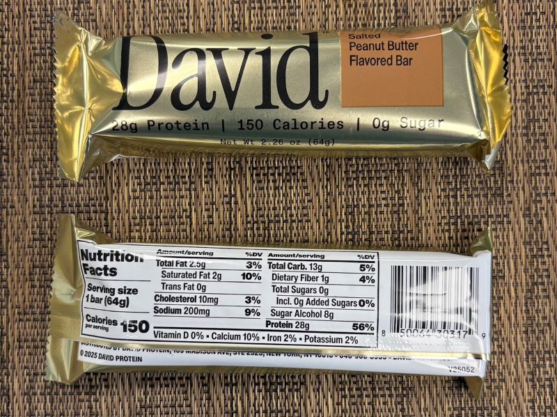 David Salted Peanut Butter Protein Bar